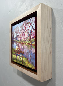 Frame detail of Original oil painting titled Spring is for Lovers by Pat Cross