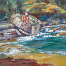 Load image into Gallery viewer, Original oil painting by Pat Cross titled Tempting Very Tempting.

