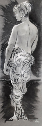 Original pen and ink drawing titled Transcendence by Pat Cross.