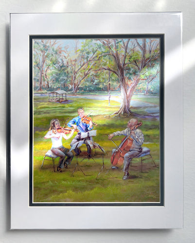 Vivaldi in the Park Matted Print ready for a 14