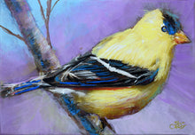 Load image into Gallery viewer, Alluring Goldfinch original painting by Pat Cross.
