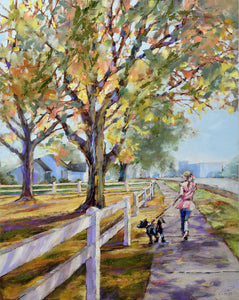 Beyond the Fence Line original oil painting by Pat Cross.