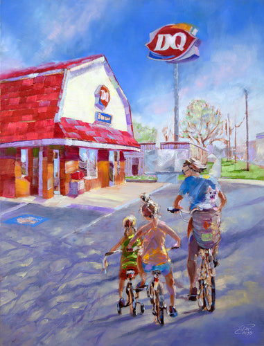 Dairy Queen Sunday original oil painting by Pat Cross.