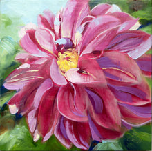 Load image into Gallery viewer, Dawning Dahlia original oil painting by Pat Cross.
