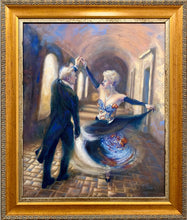 Load image into Gallery viewer, Diamonds and Tails framed original oil painting by Pat Cross. 
