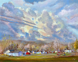 Earth and Sky 16x20 oil painting by Pat Cross.