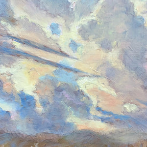 Earth and Sky oil painting detail by Pat Cross