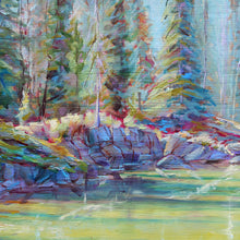 Load image into Gallery viewer, Emerald Path oil painting detail by Pat Cross
