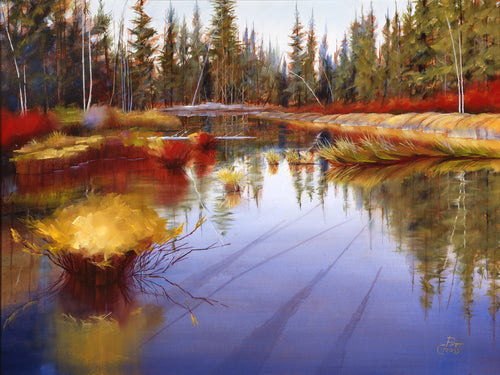 Fall River original oil painting by Pat Cross