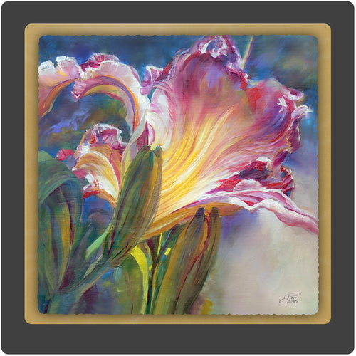 Fire Lily 10x10 Layered Print by Pat Cross