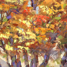 Load image into Gallery viewer, Front Yard Joy original oil painting detail of leaves by Pat Cross.

