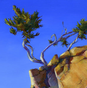 Leaning for a Better View oil painting detail by Pat Cross.