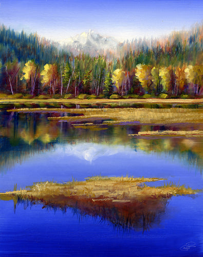 Lost Lake original oil painting by Pat Cross.