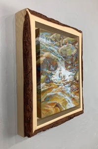 Making a Splash custom framed original oil painting by Pat Cross.