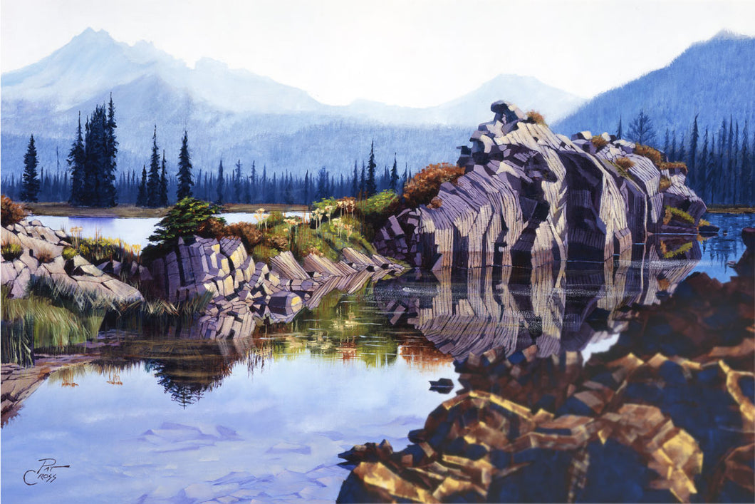 Morning Reflections on Sparks Lake original oil painting by Pat Cross