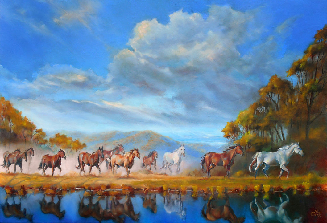 On to Greener Pastures oil painting by Pat Cross