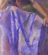 Load image into Gallery viewer, Passion in Purple original oil painting detail by Pat Cross.
