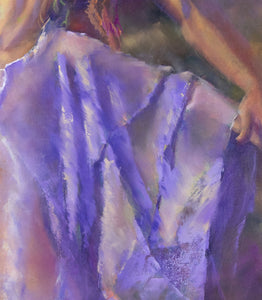 Passion in Purple original oil painting detail by Pat Cross.