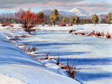 Load image into Gallery viewer, Red Winter Willow oil painting by Pat Cross.
