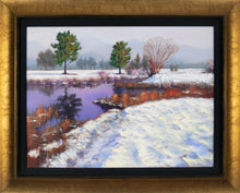 Load image into Gallery viewer, Framed Reflections in Purple original oil painting by Pat Cross.
