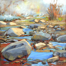 Load image into Gallery viewer, River Jewels original oil painting by Pat Cross.
