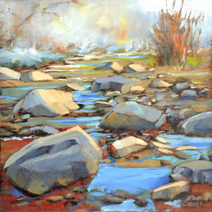 River Jewels original oil painting by Pat Cross.