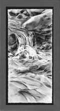 Load image into Gallery viewer, Water Whittles a Way framed original drawing by Pat Cross.
